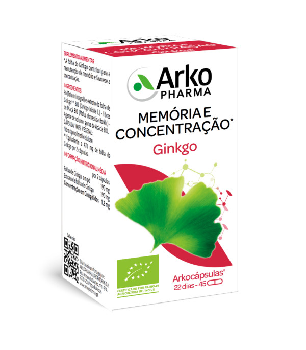 Arkocápsulas Ginkgo BIO X45 Cápsulas